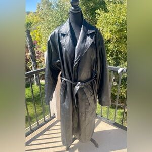 Oscar Piel leather trench